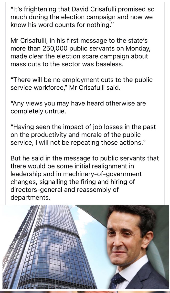 ShiannonC's tweet photo. You know those Friday afternoon drops and skulduggery that the Coalition and the LNP are so famous for?
Cristafulli has quietly sacked 10 director-generals. Another 10 director-generals would be safe.
.. but it’s not to save money or rein in spending… no, no, no…
Cristafulli is selecting 10 new director-generals who will likely be more aligned to the LNP.
The LNP are stacking the decks and shoring up RW support behind the LNP government. Again. Just like the federal coalition have done in the past… because the only way to manage any RW conservative government is to have completely unbiased opinion of their policies and practices and no future worries about bipartisanship or opposition.
.. and Crisafulli is still saying that there will be no public service cuts. 🙄
It won’t be mass sackings, as Crisafulli has learned from the past. It will be dragged out over a period of time but will be no less reprehensible.
Crisafulli has already proven himself to be a scurrilous toe rag via his past actions in the Newman government AND when he was deputy mayor in Townsville when he constructed a fence along his property that blocked public access to the river that contravened the council’s Riverways Management Plan.
What is somebody like that capable of? Somebody who has already broken at least four promises in his first week in government.