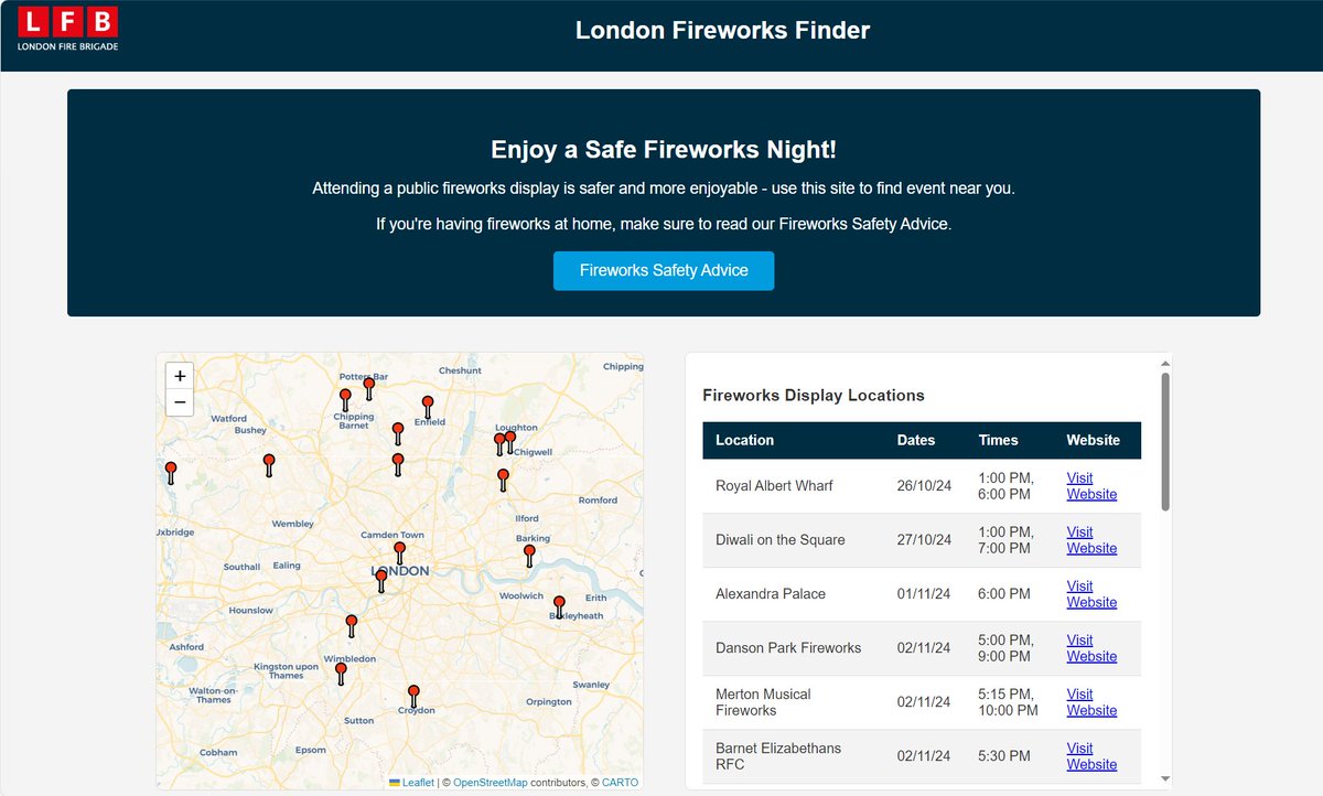 It's nearly #BonfireNight! Professional displays are much safer and more impressive than setting off fireworks yourself, so we're encouraging you to find your nearest display.
 
Use this webpage to find organised displays in your borough👉  orlo.uk/62L2u