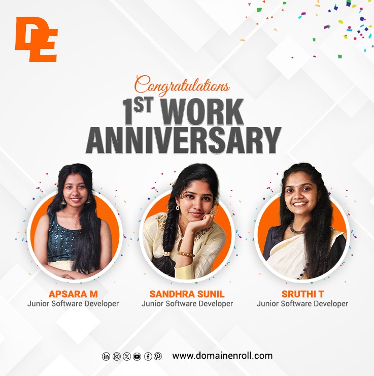 DomainEnroll's tweet image. Celebrating Success! Cheers to our incredible team members at DomainEnroll on their 1st work anniversary! Your dedication drives our success every day. Here’s to many more years of growth together! 🥳👏

domainenroll.com

#workanniversary #congratulations #team #family