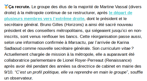 Zorro2Marseille's tweet photo. Un nouveau rapprochement entre Martine Vassal et les macronistes, via @Marsactu #Pointue

On devine que le chapeau sera le plat principal de la droite au menu des municipales 2026 😅 https://t.co/dp8g12Z6ab