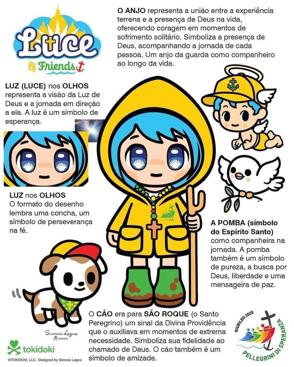 バチカンの2025年聖年の公式マスコット キャラクターのルーチェ
