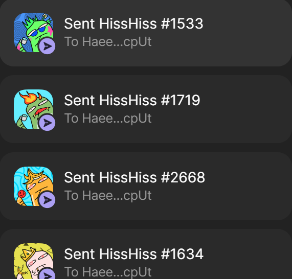 Hiss_sol's tweet photo. Then I bought back 30 tokens and gifted them to Bazinga @bazingahappy . Maybe the platform should implement a bulk transfer feature? Also, a bulk purchase feature would be helpful, as I find it very difficult to make large purchases each time.😂😂 https://t.co/iKvC8mNAW2
