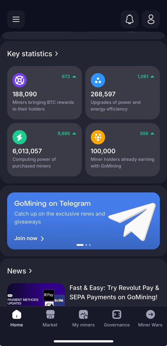 cdaschauer's tweet photo. We're at 100,000 Digital Miner Owners! They offer a 10% discount for upgrading during 100 minutes now. @gomining How time flies! I really can’t believe that it is all coming true now. https://t.co/gwQkhE9YFt