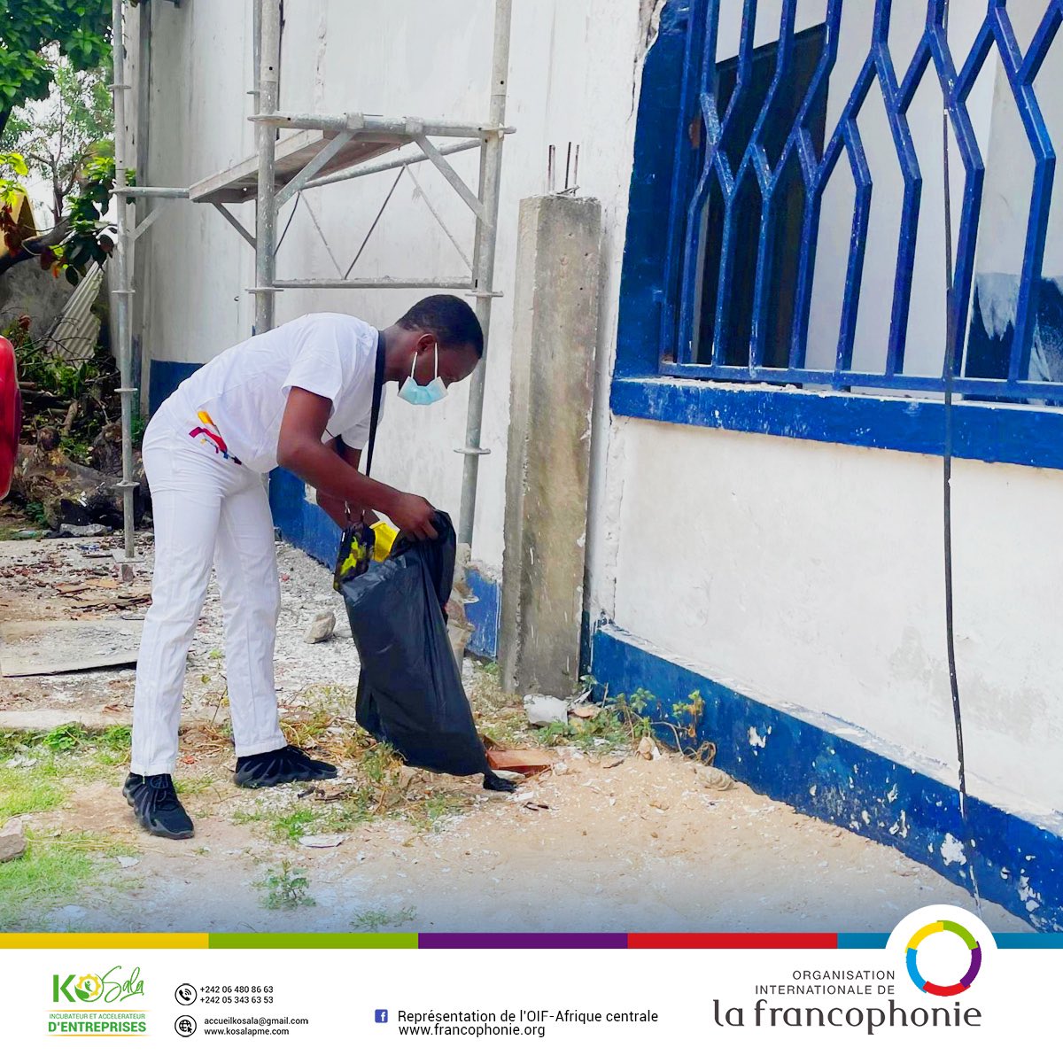 Kosalaafricapme's tweet image. 🌍 Aujourd'hui, l'équipe de #Kosala et les bénéficiaires du projet PADTIE financé par l’@OIFrancophonie ont menés une opération  de collecte de plastique et de sensibilisation de commerçants de Brazzaville sur l'importance de la protection de l'environnement. @AFD_France @USAID