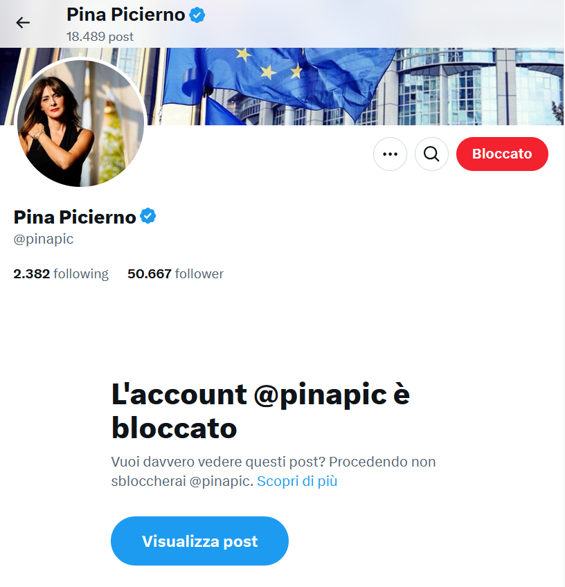 Lukid_23's tweet image. Ho bloccato l'europarlamentare del #PD .@pinapic per un solo banalissimo motivo. 
Impedisce di esprimere le opinioni sotto i suoi post. 
Un politico che non consente ai cittadini d'interagire, non lo voglio nella mia TL.
#PDNetwork