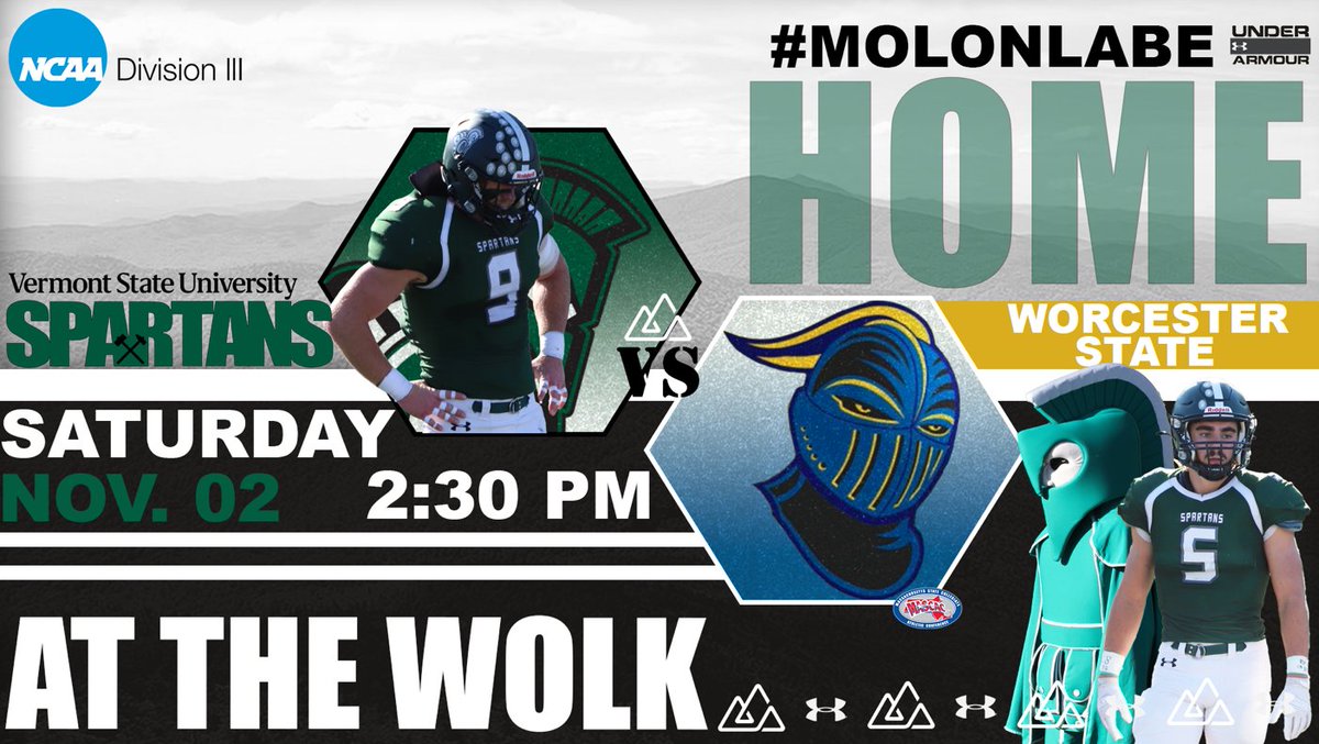 ⚔️GAMEDAY⚔️
📍Dave Wolk Stadium - Castleton, VT
🕝 2:30 P.M. Kickoff
#Team16 #VTvsEveryone