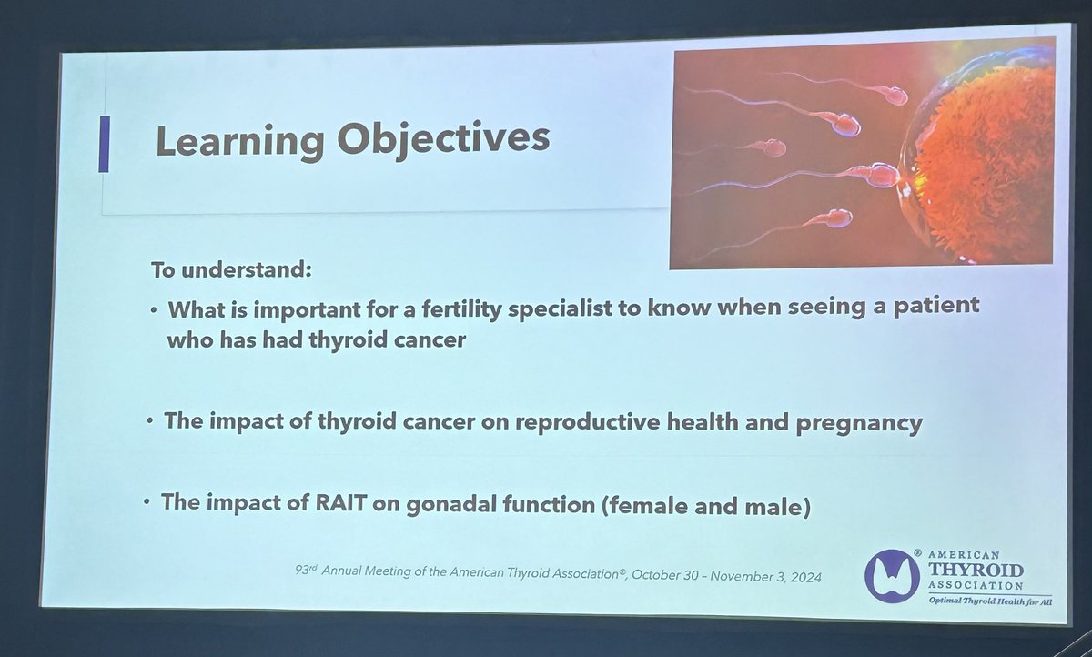 ArtiBhan1's tweet photo. Fertility considerations in thyroid cancer. Survivors have higher rates of infertility but pregnancy rates are similar. #2024ATA #thyroid cancer https://t.co/lC3jgD0uxj