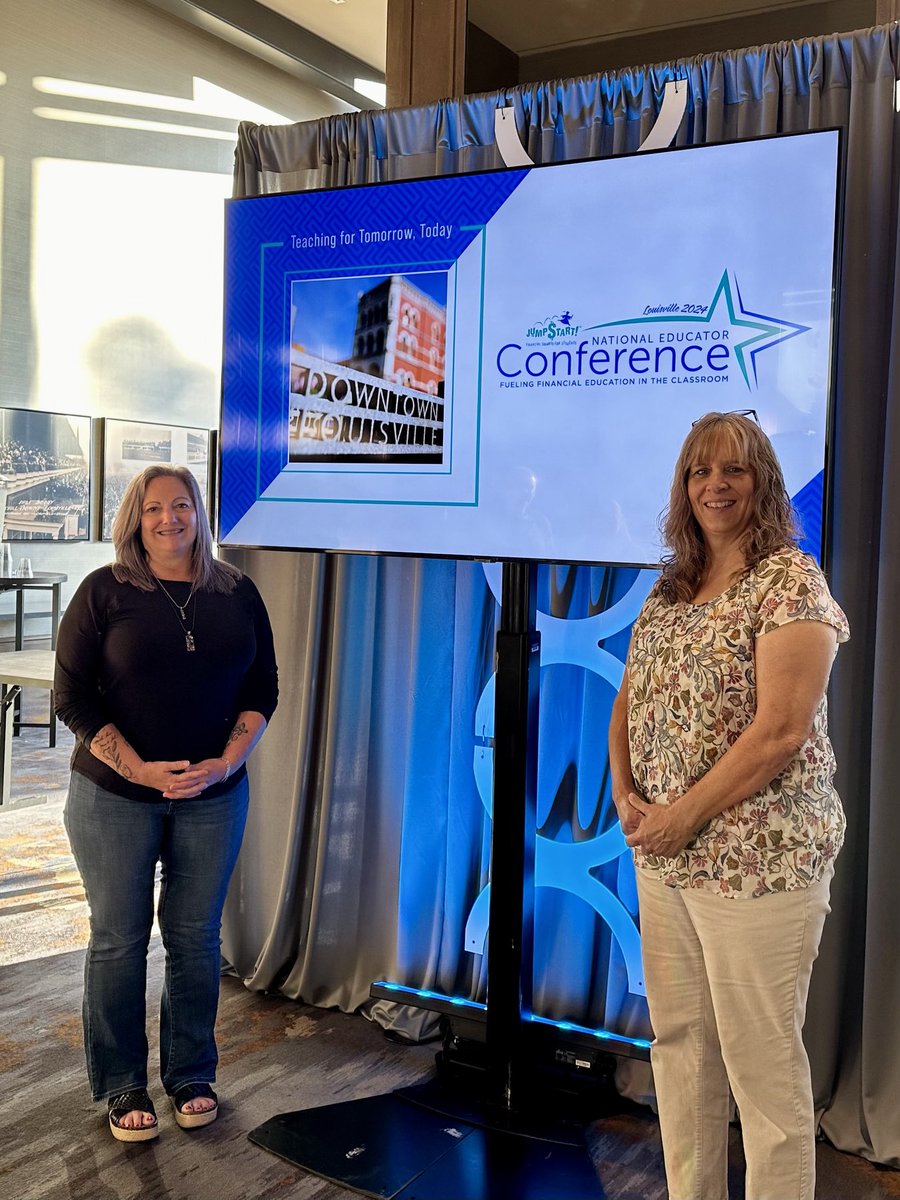 2024 #JumpstartNEC Teacher Ambassadors Barbara and Sheila are ready to greet you in #Louisville!