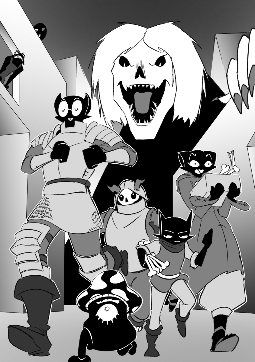 PhospheneComics's tweet photo. BLD X Delisious in dungeon homage for my comics. Crazy to think that I started posting my comics 4 years ago. https://t.co/Z7AX0qgaZu