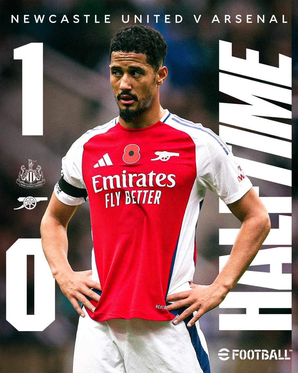 Behind at the break - let's keep pushing, Gunners