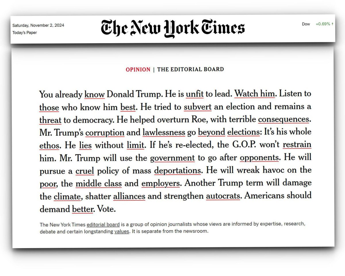 johndecember's tweet photo. End The Trump Era  
#editorial #NYT #election2024 #trump #unfit https://t.co/YwDi3VhhkG