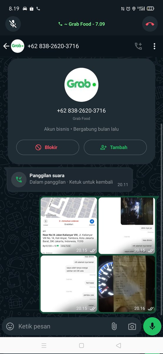 aIPMan7's tweet image. Heloo @GrabID saya mitra grab jakarta mohon bantuannya 
Saya terkena order fiktif no CS tidak bisa di hubungi dan dichat sudah tidak balas ini merugikan dan ada no oknum selaku grab dengan penipuan tersebut