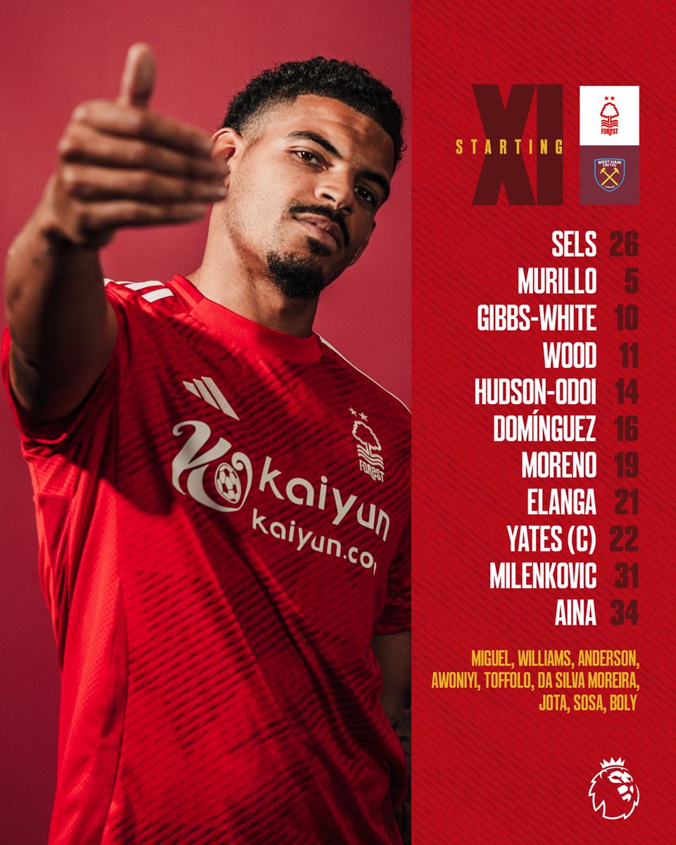 NFFC's tweet photo. Your Forest XI to face West Ham. 👊 https://t.co/nLANjGzidk