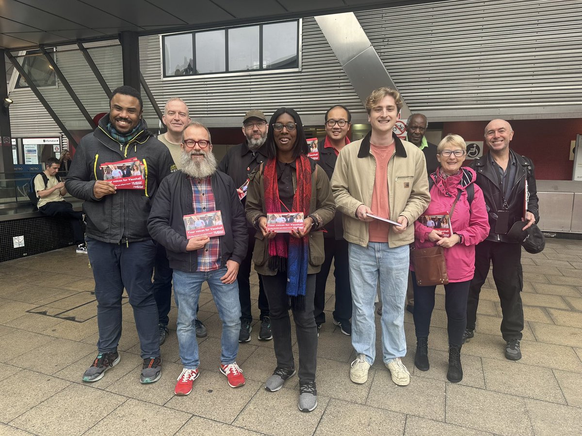 Fab morning out speaking to residents in Vauxhall ward about the issues that matter most to them 🌹