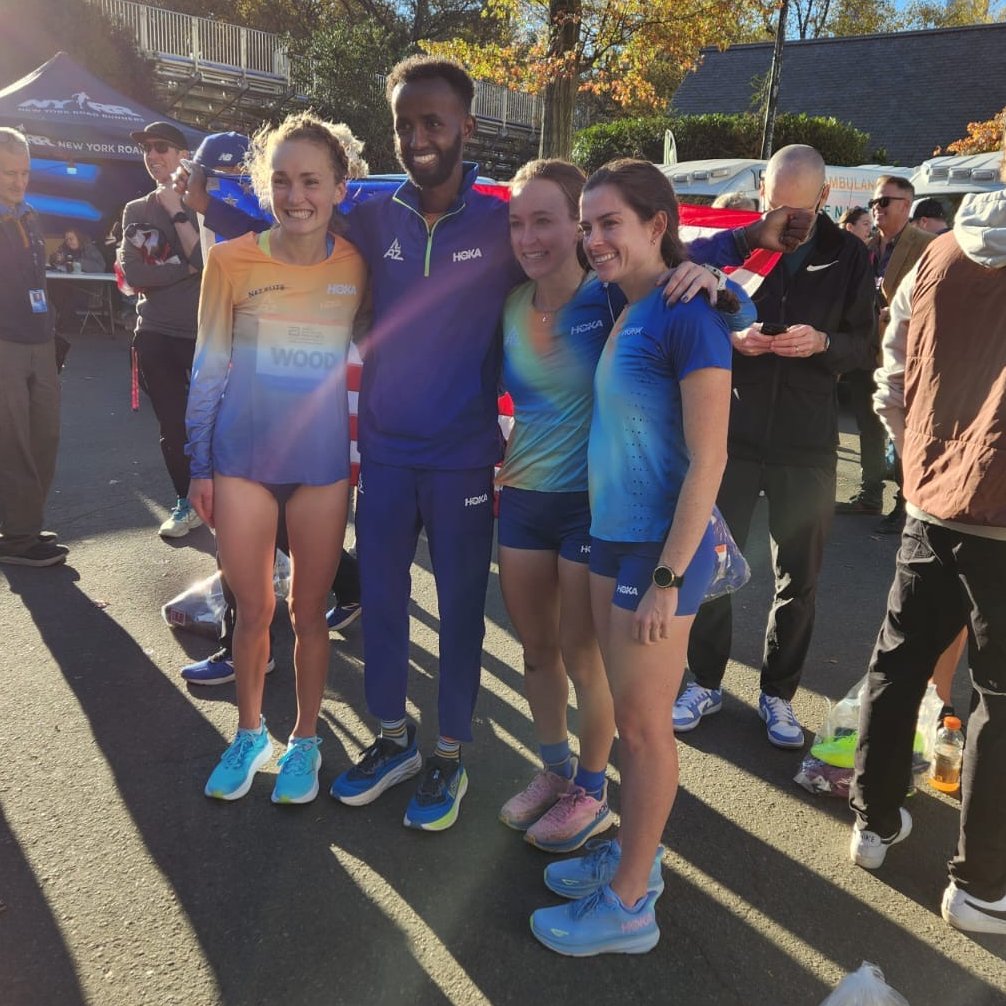 NAZ_Elite's tweet photo. What a great way to kick off @nycmarathon weekend!!

@usatf 5k Champs:

MEN: Ahmed Muhumed - 1st

WOMEN: Abby Nichols - 6th, Paige Wood - 7th, Katie Wasserman - 13th.

LET'S GO @hoka!!!! https://t.co/tASTq36UBE