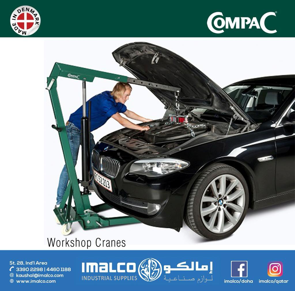 imalco_qatar's tweet image. Shop for a wide range of high quality
Automotive workshop equipment by the industry leader.

Call or WhatsApp 3390 2298 for inspection.
•
•
•
#compac #denmark #madeindenmark #workshopequipment #bottlejack #trolleyjack #workshopcrane #axlestand