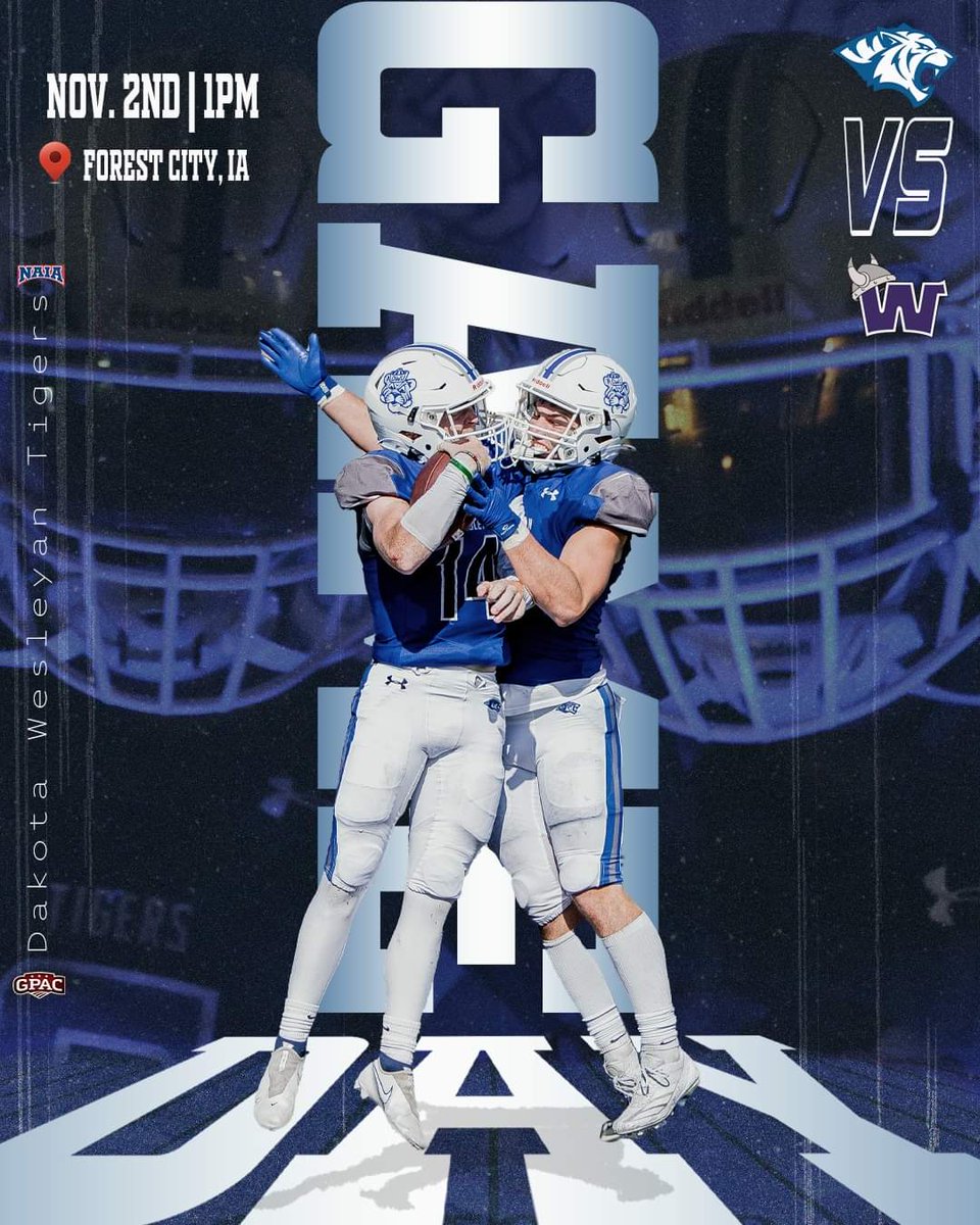 Football Gameday vs Waldorf! | 1PM | Forest City, Iowa <a href="/dwtigerfootball/">DWU Football</a>
📺team1sports.com/college/?S=wal…