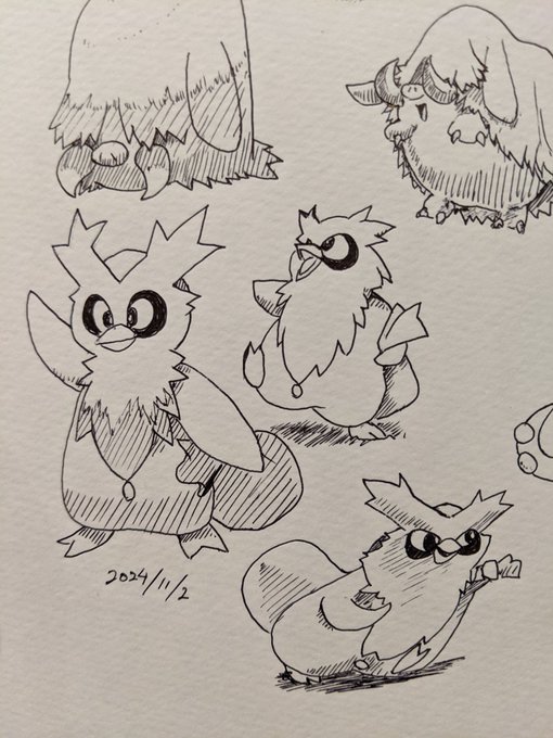 デリバード 「プレゼント」とか言う専用技がかなりバクチ技で、場合によっては相手を回復させる やさしい クリスマスがよく似合うポケモン カキカキ。 