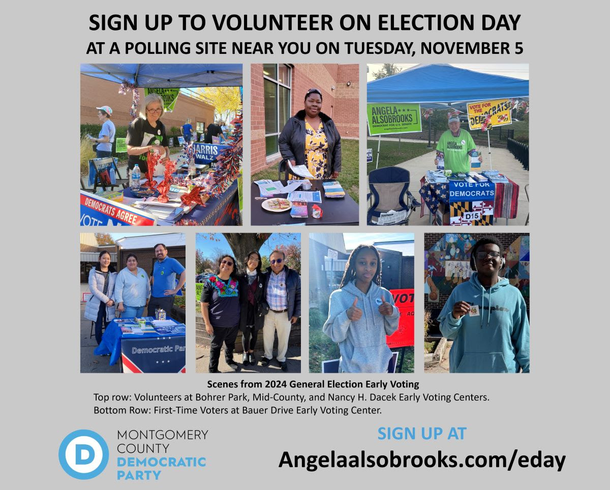 Sign up to volunteer at the polls on Election Day, at angelaalsobrooks.com/eday 🇺🇸
#Maryland #TeamDems