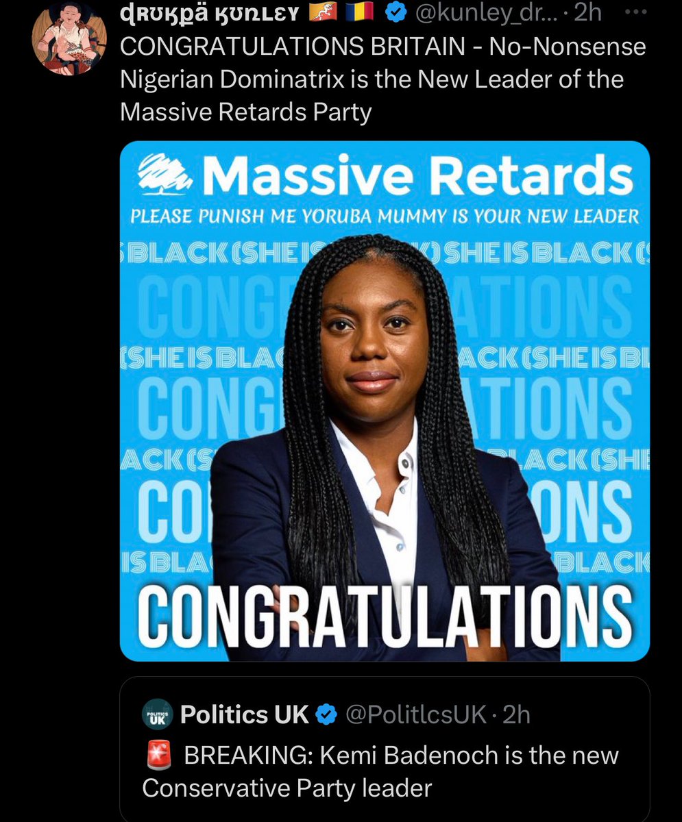 JasonReidx's tweet image. The far right is taking Badenoch’s win well.