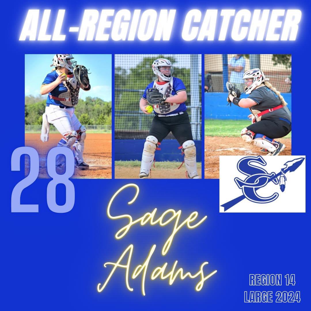 Humbled and honored to receive All Region Catcher!!!! Wouldn't be possible without my Lord and Savior ✝️, my amazing teammates, and coaches! One step closer to All State, which has been a career goal of mine since I started HS 🥎 4 years ago. So thankful for this distinction!!!!