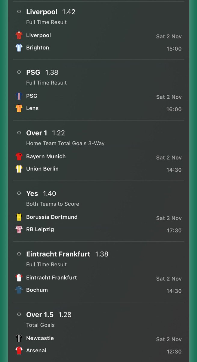 HugeWs0nly's tweet photo. Saturday Acca’s🏆⚡️

BTTS Fold - 5.62 odds✅
Mixed Fold - 5.94 odds✅

💥 £50 giveaway to 4 people if one of these land who:

❤️ LIKE THE TWEET!
♻️ RETWEET THE TWEET!
✍️ YOU’RE FOLLOWED AND IN THE TELEGRAM👇
https://t.co/HWCJNswJYM

GOOD LUCK EVERYONE!😈 https://t.co/cGWXppg4RB