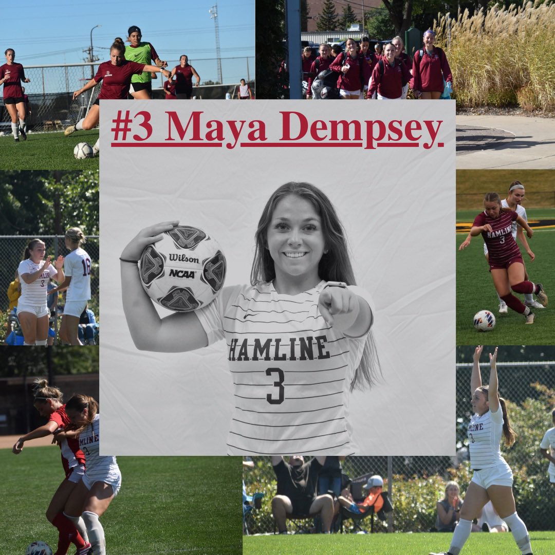 HamlineWSoccer's tweet image. First up, Blaine Minnesota’s very own Maya Dempsey