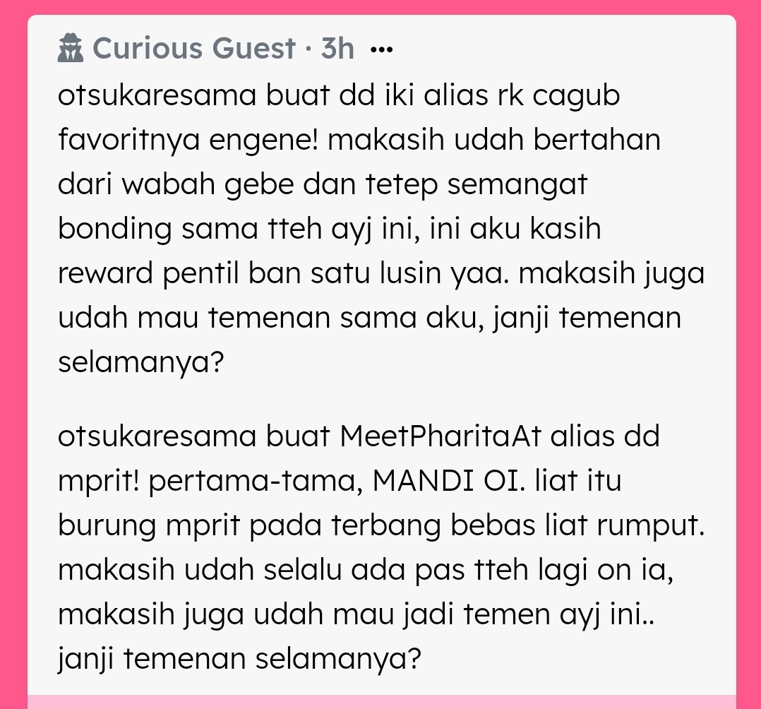 agakmeninggal's tweet photo. Salam boleh dibaca ya MeetIVEAt; @MeetLizAt @MeetReyiAt @MeetWonyoungAt @MeetGaeulAt, terus buat @MeetPharitaAt @MeetNishimuraAt @MeetRukaAt @MeetEricAt https://t.co/2nGVpdeWMD