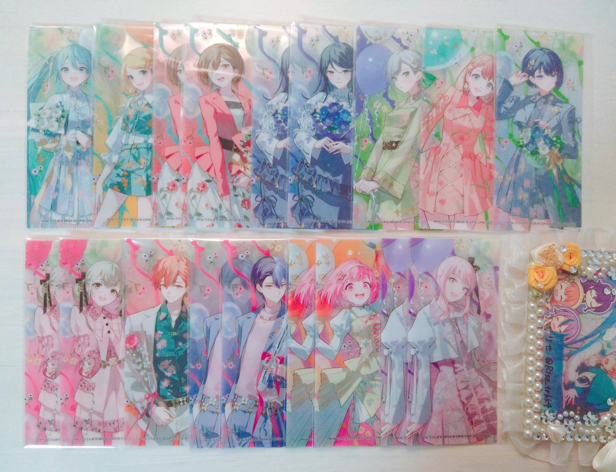 プロセカ 交換 特典 感謝祭 クリアしおり

譲)ミク、リン、MEIKO2、一歌2、志歩、みのり、遥、こはね2、☆彰人、☆冬弥2、えむ2、瑞希2

求)同種：司4、まふゆ3

◎☆は司との交換のみ
○郵送／セカライ(1/26)手渡し でのお取引

お気軽にお声掛けください🌻