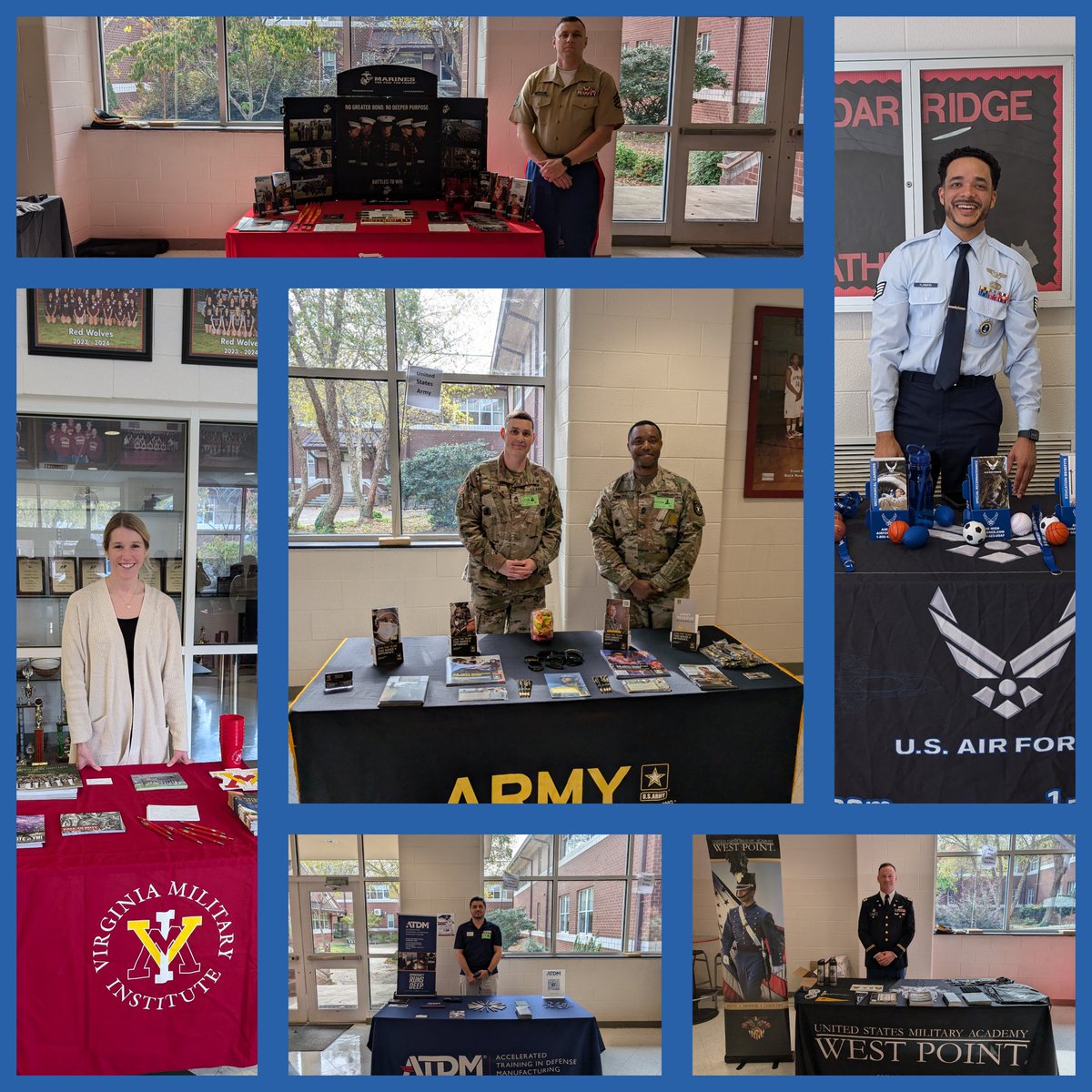 CRHS Career Center (@crhscareerctr) on Twitter photo Thank you to our community partners who visited CRHS for Military Careers Day <a href="/USAFRecruiting/">Air Force Recruiting</a> <a href="/VMI1839/">Virginia Military Institute</a> <a href="/WestPoint_USMA/">U.S. Military Academy at West Point</a> <a href="/USArmy/">U.S. Army</a> <a href="/USMarineCorps/">USMC Recruiting</a> <a href="/atdm/">atdm</a>.org Thank you to our community partners who visited CRHS for Military Careers Day <a href="/USAFRecruiting/">Air Force Recruiting</a> <a href="/VMI1839/">Virginia Military Institute</a> <a href="/WestPoint_USMA/">U.S. Military Academy at West Point</a> <a href="/USArmy/">U.S. Army</a> <a href="/USMarineCorps/">USMC Recruiting</a> <a href="/atdm/">atdm</a>.org