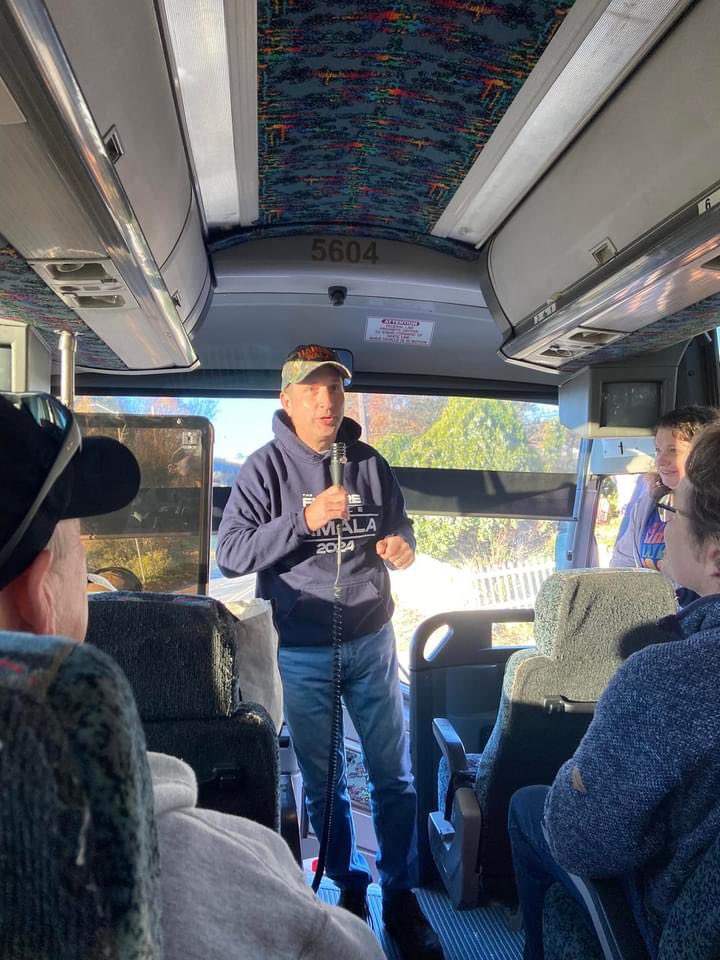 These folks know the assignment! 

A bus load of volunteers from Norwalk and beyond headed to Pennsylvania today to door knock and save our democracy.  

There is so much on the line this election. 

Vote Row A for <a href="/KamalaHarris/">Kamala Harris</a> and <a href="/Tim_Walz/">Tim Walz</a>. 

Vote Row A down ballot #Roevember