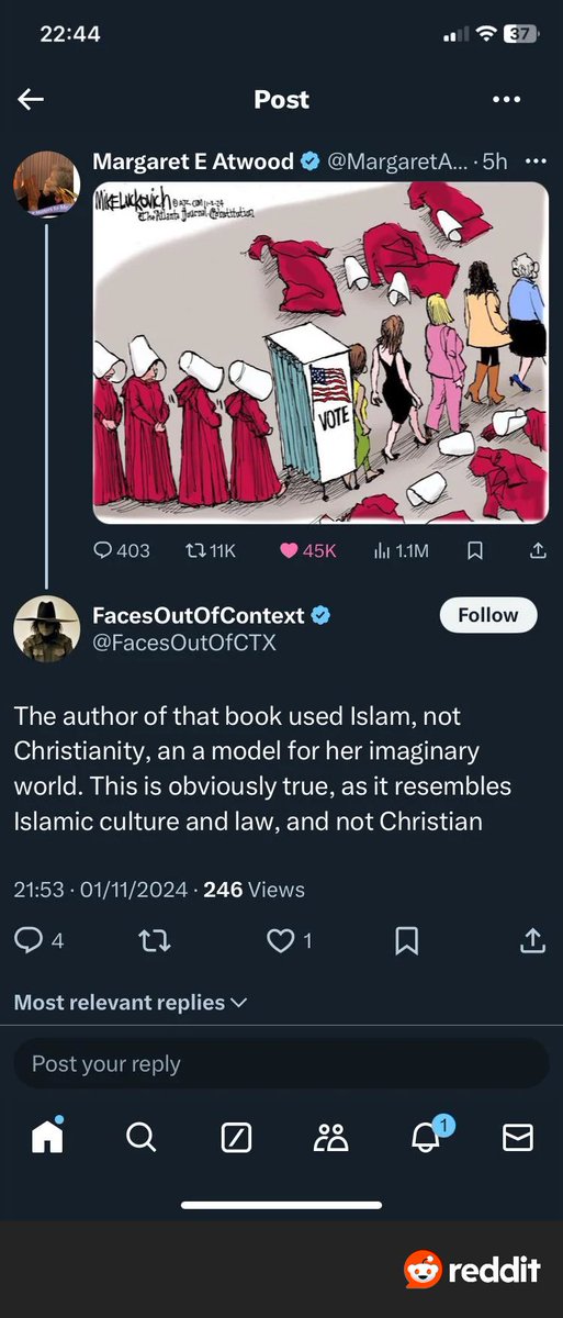 brumguvnor's tweet photo. This you @FacesOutOfCTX correcting the author herself on her own books theme?!
You patronising, incompetent, sexist, Islamaphobic arse.
You're such a dumbass you can't even do bigotry right.
And that's NOT a high bar. https://t.co/JbnwWipjpQ