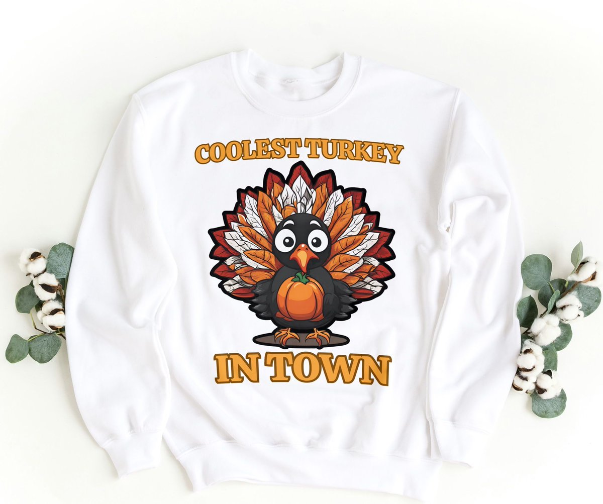 NadjibPod's tweet photo. Discover the "Coolest Turkey in Town" design, adding a quirky twist to your Thanksgiving festivities! Browse our exclusive Thanksgiving collections and print them on fantastic products today. Shop now: https://t.co/QBci5io0to 

#Thanksgiving2024 #FestiveFashion https://t.co/ODuiuvSivH