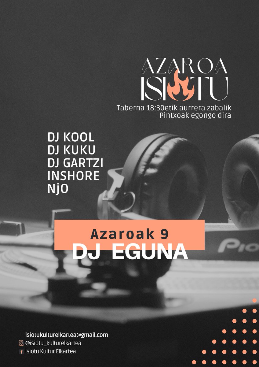 Etxeko DJak, datorren zapatuan, Isiotun!
