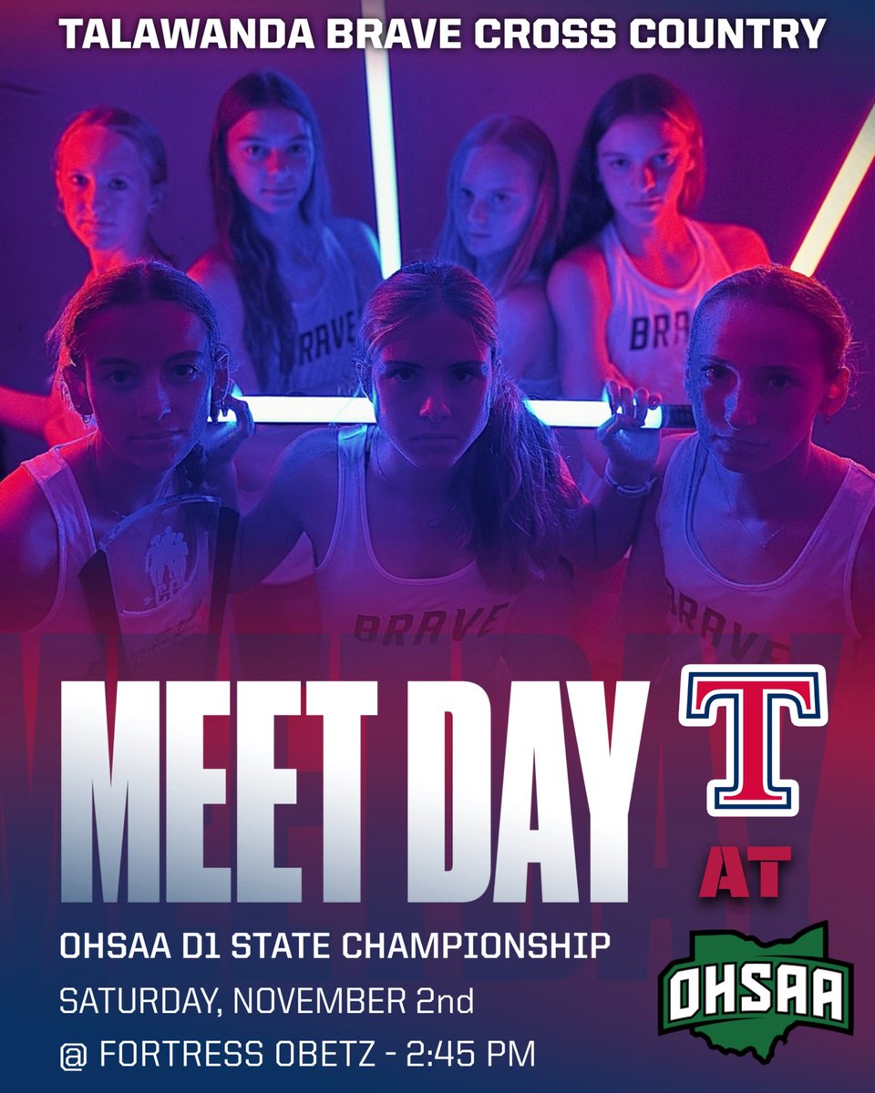 Good luck to our Girls Cross Country team today at state! 🏃‍♀️🔥  <a href="/THSBoosters/">Talawanda Boosters</a> <a href="/THSTheTribe/">The Tribe</a> <a href="/swocsports/">SWOC Sports</a>