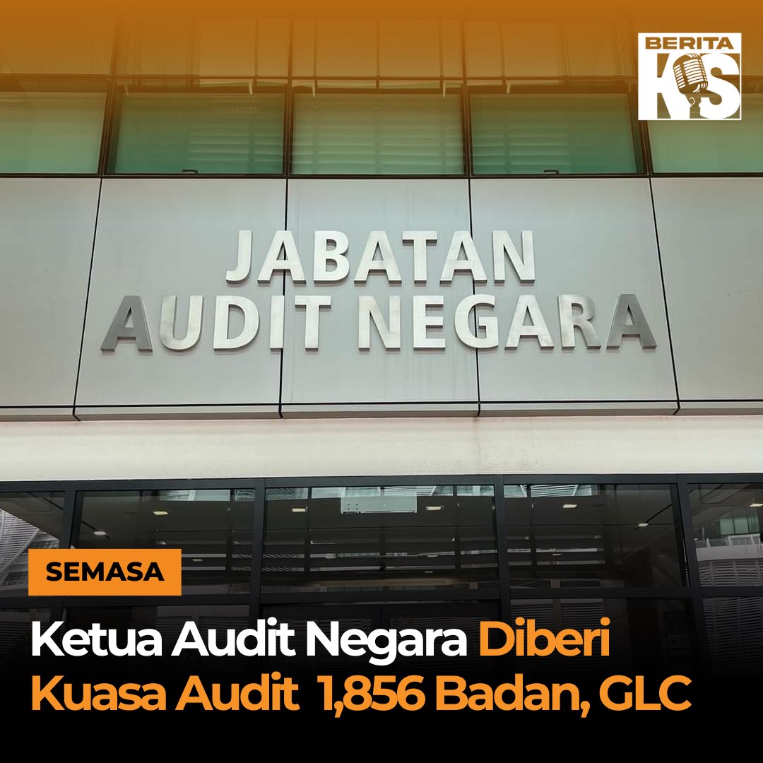 Jabatan Audit Negara menerusi kenyataan di Facebook hari ini mengumumkan bahawa Ketua Audit Negara kini diberi kuasa untuk mengaudit akaun 1,856 badan lain dan syarikat berkaitan kerajaan (GLC), berdasarkan Perintah Audit (Akaun Badan Lain) (Pindaan) 2024 [P.U.(A) 331/2024] yang