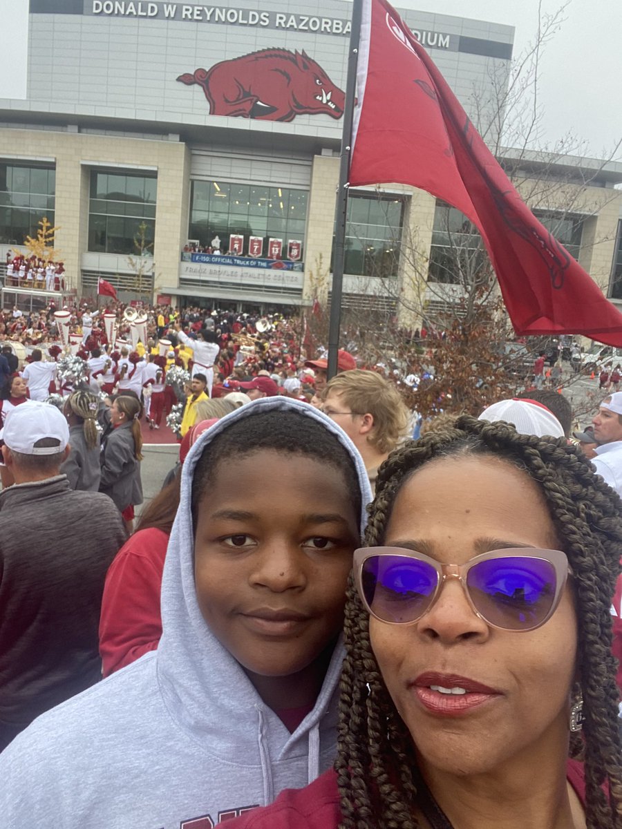 This was tough! The HOG walk. Crying because I knew Dion would have loved it. We talked about it. But once again Razorbacks were there when I could not feel my feet and emotions took over. People cried with me and once again I’m not alone. Thank God for all of you!!!