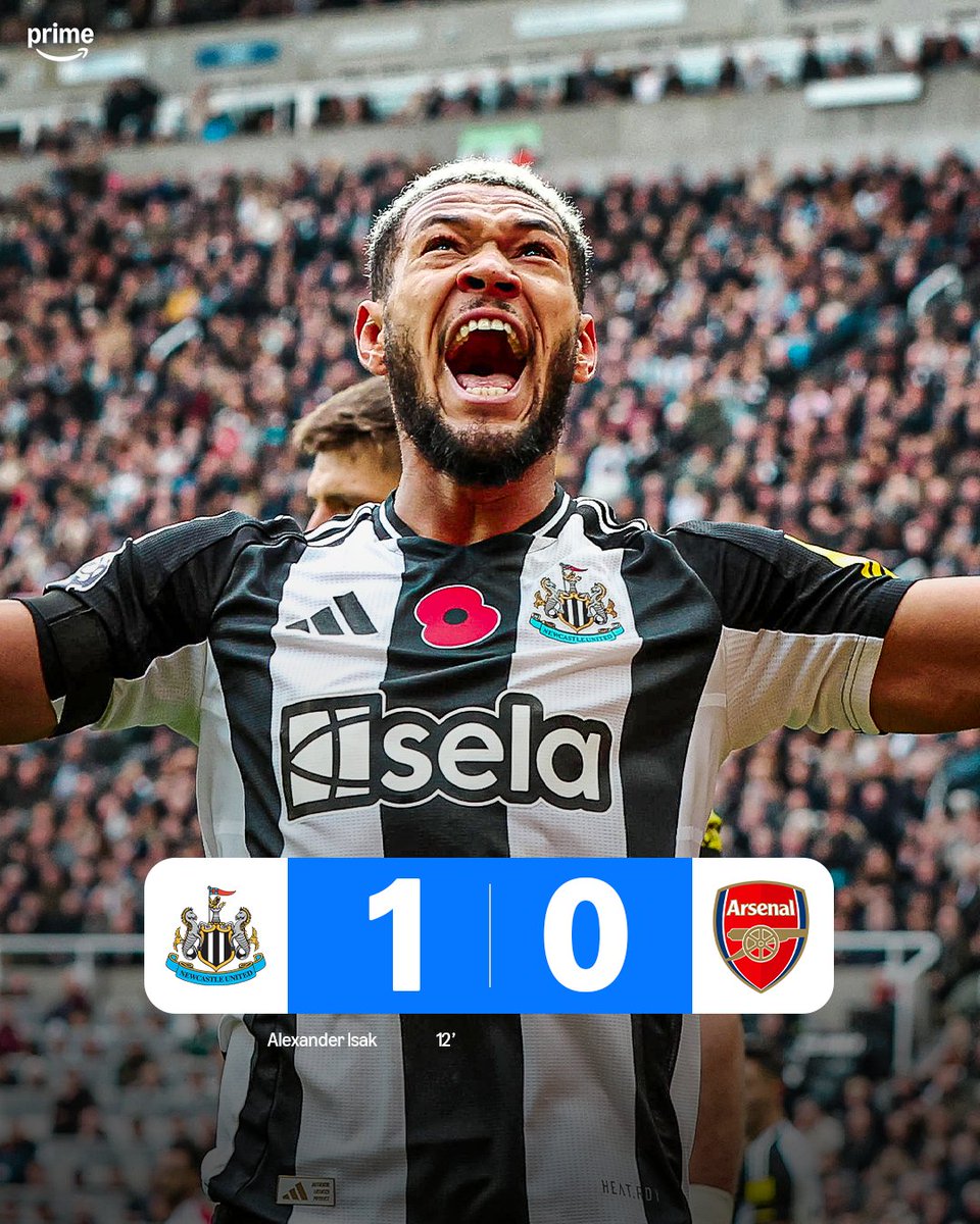 Newcastle beat Arsenal at St. James' Park 🔥

#NEWARS