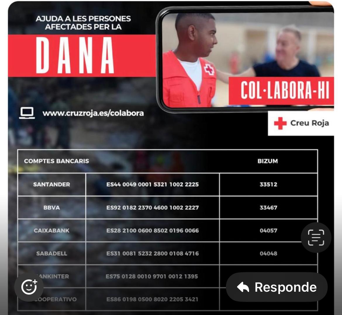 granollers's tweet photo. ℹ️ Per recomanació de les entitats municipalistes, les aportacions econòmiques pel DANA es poden canalitzar a través de Creu Roja, que treballa coordinadament amb el Centre Nacional de Seguiment i Coordinació d’Emergències (CENEM). https://t.co/hS7tHenaIt