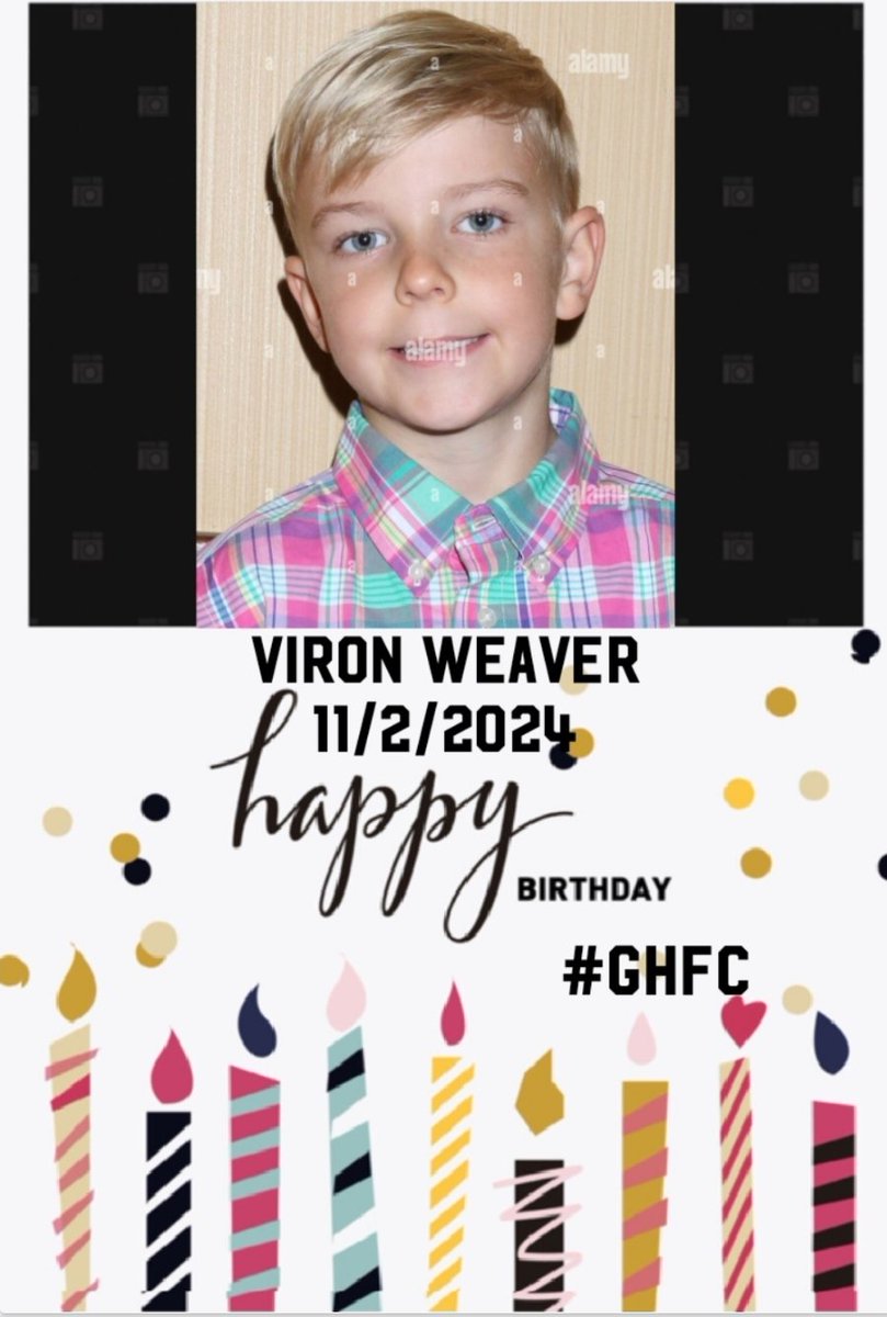 OfficialGHFC's tweet photo. Please join the @officialghfc and wish #vironweaver A Very Happy Birthday!
#wileycorinthos
#birthdayboy #celebration #birthdaycake #birthdaywishes #generalhospital #officialghfc #teamghfc #ghfc #soapopera #ghbaby #prospectstudios #generalhospitalcast #gh61
Pls Retweet https://t.co/dTNTQVy6qV
