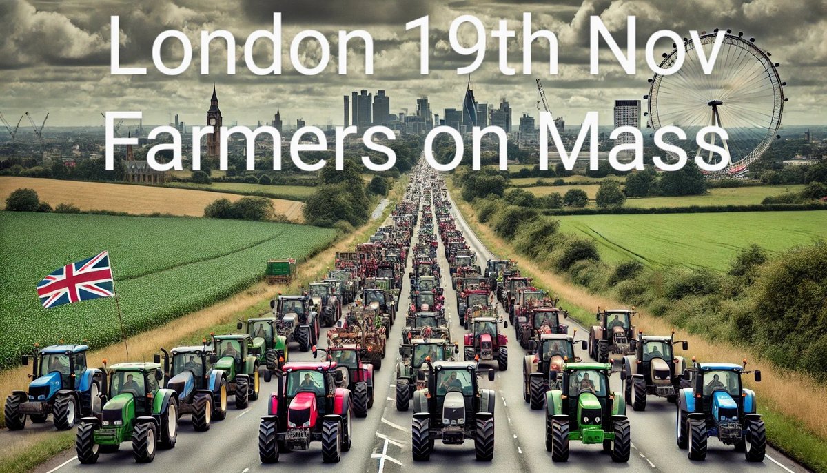Everyone who attended the recent ‘Unite the kingdom’ march in London, needs to march again with our farmers.  The 19th November is our chance to truly show them we have had enough. Let’s ALL come together 
<a href="/TRobinsonNewEra/">Tommy Robinson 🇬🇧</a> <a href="/GBNEWS/">GB News</a> <a href="/reformparty_uk/">Reform UK</a> <a href="/Nigel_Farage/">Nigel Farage MP</a> <a href="/TiceRichard/">Richard Tice MP 🇬🇧</a>