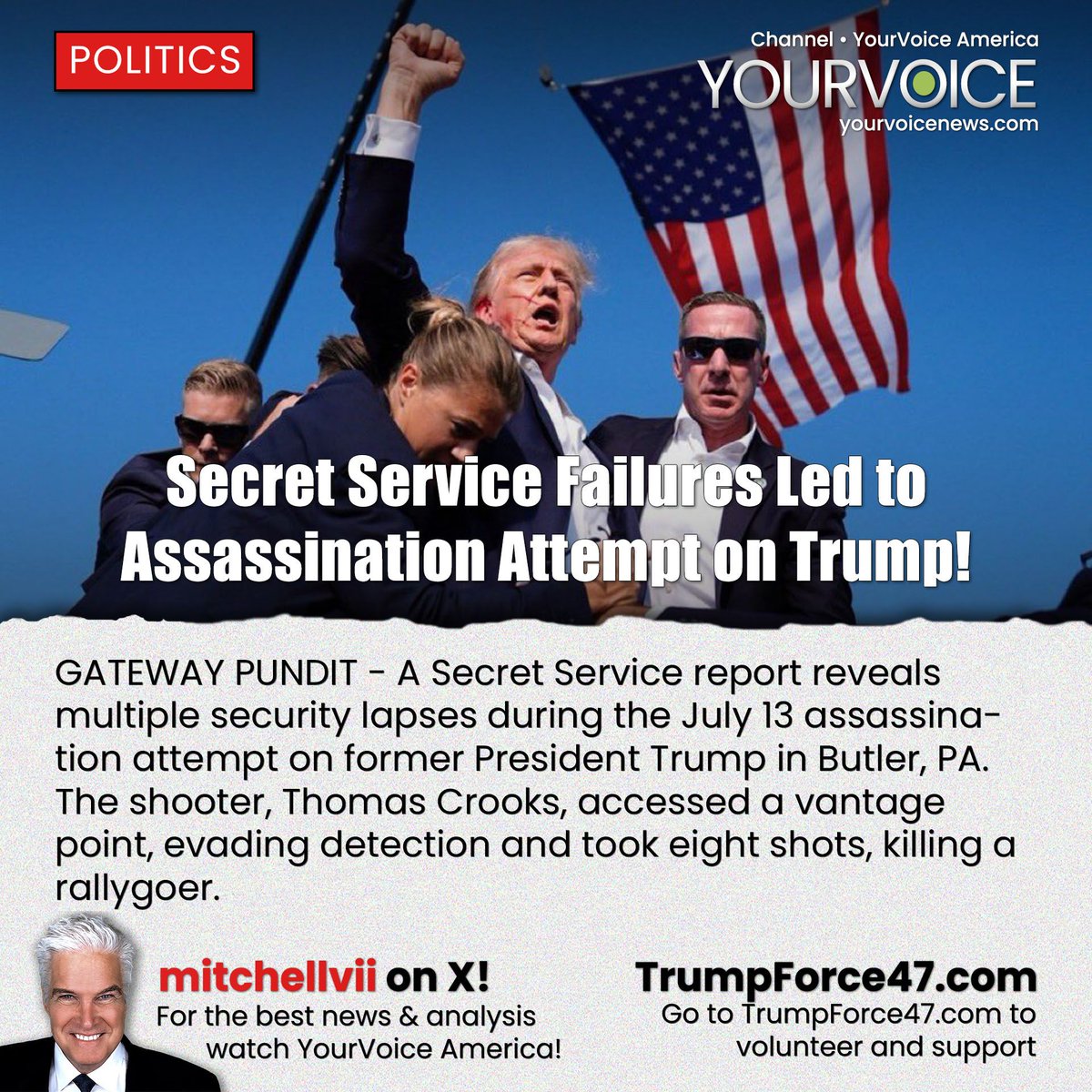 mitchellvii's tweet image. SECURITY UPGRADES! - The Secret Service has since boosted aerial monitoring, staffing, and communication protocols, enhancing safety measures for Trump and Vice President Harris. #SecurityLapse