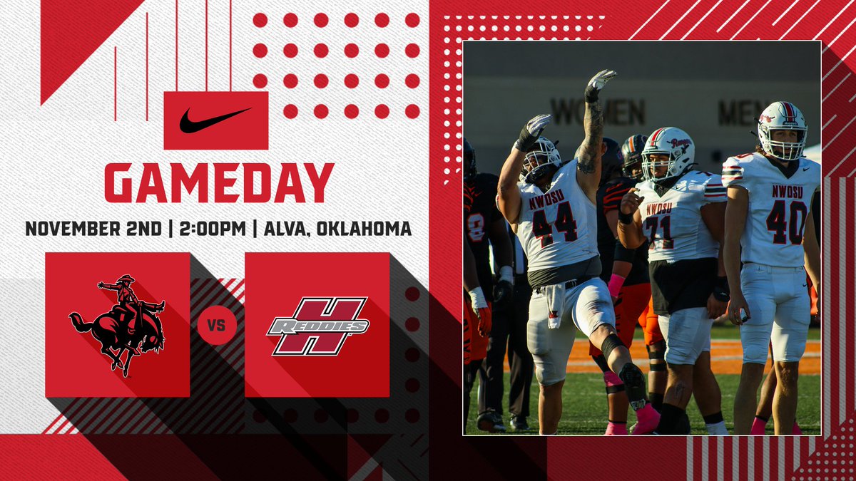 Final home game of the season for Ranger Football! Northwestern plays Henderson State this afternoon on Senior Day! Kick-off scheduled for 2:00 PM!
#RRR 
stats: riderangersride.com/sidearmstats/f…
video:nwosu.tv
radio:alvaradio.com