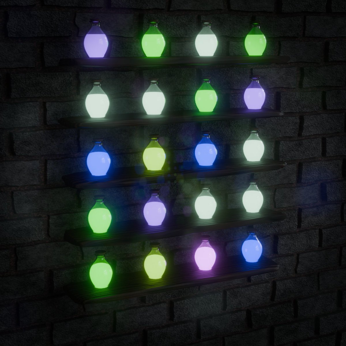 Symerian_'s tweet image. 1st entry of @Nodevember : Alchemist Lab
(nodes below)
The shelves, the brick wall, the bottles, and the liquid are fully procedural !
Used a bit of compositing too
Nodes below ⬇️
#b3d #b3dart #nodevember #nodevember2024 #geometrynodes #proceduralmodeling #proceduralshaders