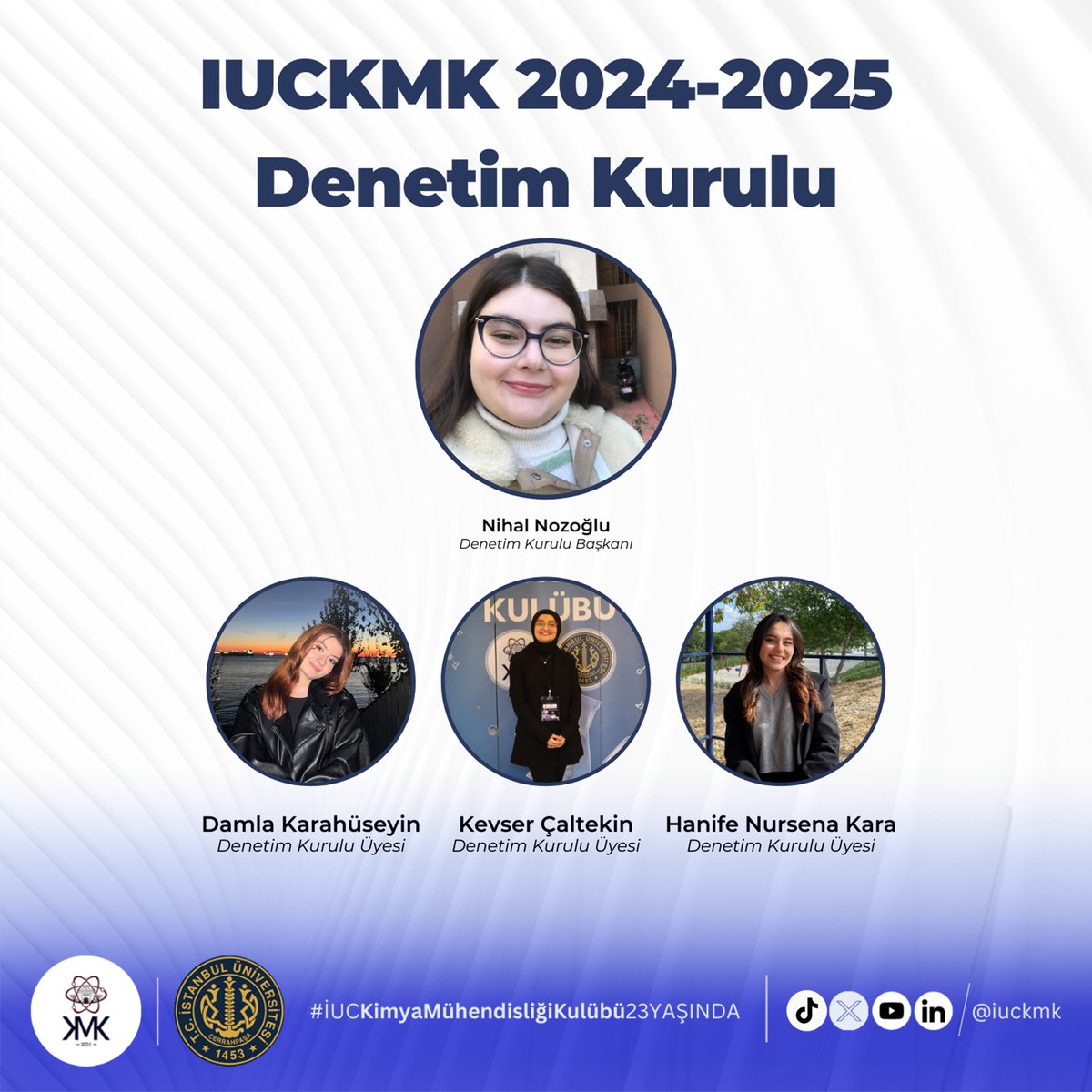 iuckmk's tweet photo. İstanbul Üniversitesi-Cerrahpaşa Kimya Mühendisliği Kulübü'nün 2024-2025 dönemi yönetim, idari ve denetleme kurulu ile danışman hocamız. https://t.co/NxfagRMdaS