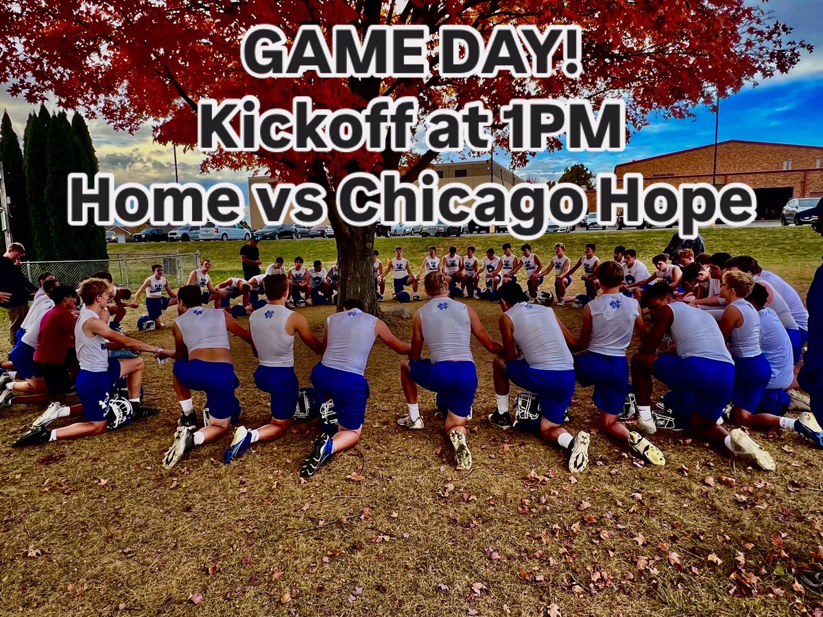Carpe diem! (Seize the day!) 
Kickoff 1PM vs Chicago Hope at Home.
#rollon #newmanfootball #bluemachine
