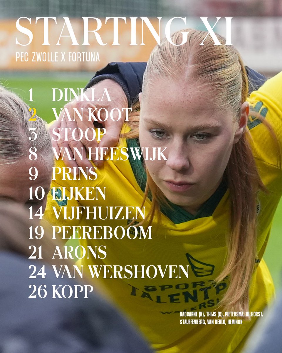 De 11 namen.

#pecfor