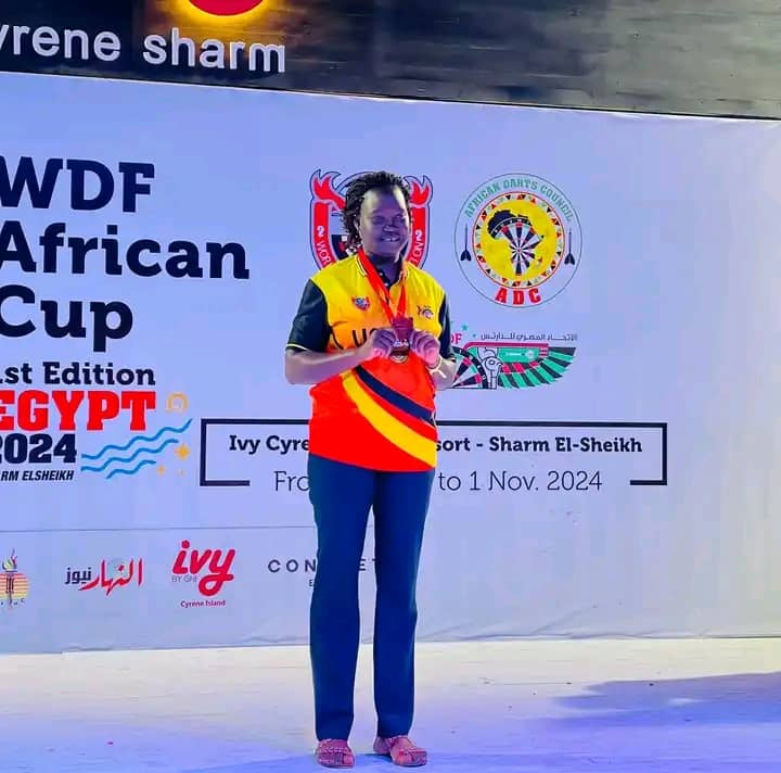 UDA_Darts256's tweet photo. The #AfricanQueens
#TeamUganda #DartsTeam
We are proud of you ladies, thanks for efforts in #Egypt.
#AfricanDartsChampuonships
#WDFAfricanCup Winners
@DartsWDF 
@NCSUganda1 
@UgParliament 
@GovUganda https://t.co/akIWBTR2UR