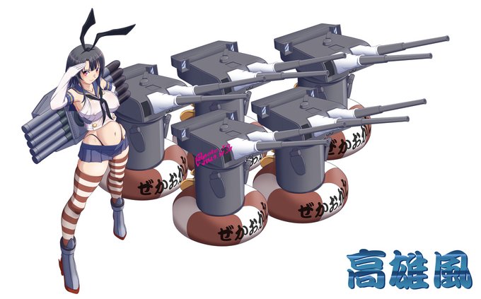 連装砲ちゃん5体引き連れてって言われて絵面面白うそうだなと思ったのでやってみた 