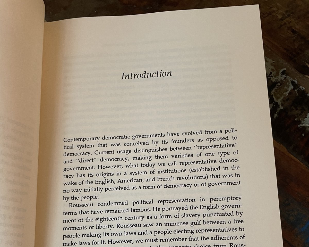 Heard the very sad news that Bernard Manin has died. I never met him but his masterpiece Principles of Representative Government is one of those books I can clearly remember reading cover to cover and never being able to think the same way again